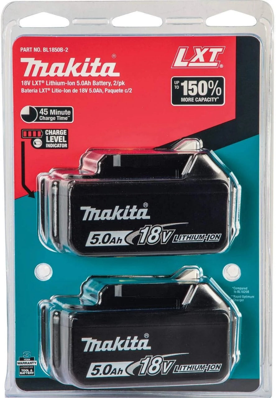 Makita 18V DTM51Z Cordless Multi-Tool Kit – Includes 2x 5.0Ah BL1850B Li-ion Batteries (Blue)